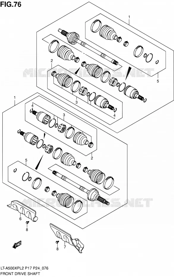 VOORAS Suzuki QUAD 500 KINGQUAD 2012  LT-A500XP L2/LT-A500XPZ L2 (P17,P24)