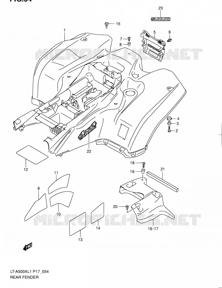 VOORWIEL (LT-A500XPZL3 P28) Suzuki QUAD 500 KINGQUAD 2013  LT-A500XP L3/LT-A500XPZ L3 (P03,P28,P33)