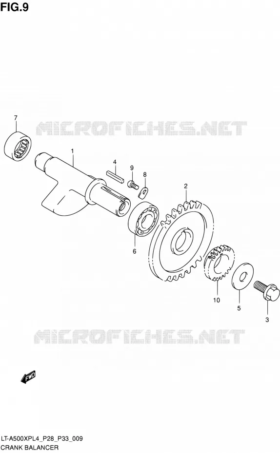CRANK BALANCER Suzuki QUAD 500 KINGQUAD 2014  LT-A500XP L4/LT-A500XPZ L4 (P03,P28,P33)