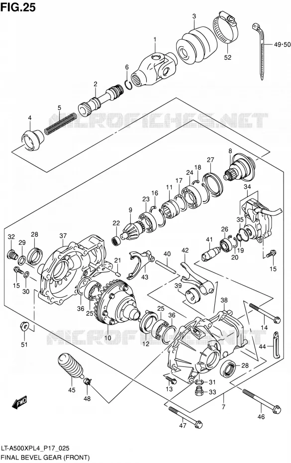 AANDRIJFAS (AVANT) Suzuki QUAD 500 KINGQUAD 2015  LT-A500XP L4/LT-A500XPZ L4 (P17)
