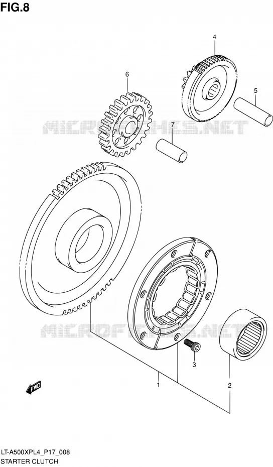 STARTMOTOR CLUTCH Suzuki QUAD 500 KINGQUAD 2015  LT-A500XP L4/LT-A500XPZ L4 (P17)
