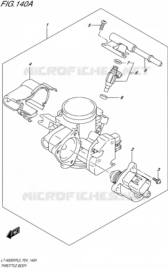 GASKLEPHUIS Suzuki QUAD 500 KINGQUAD 2015  LT-A500XP L5 (P24)