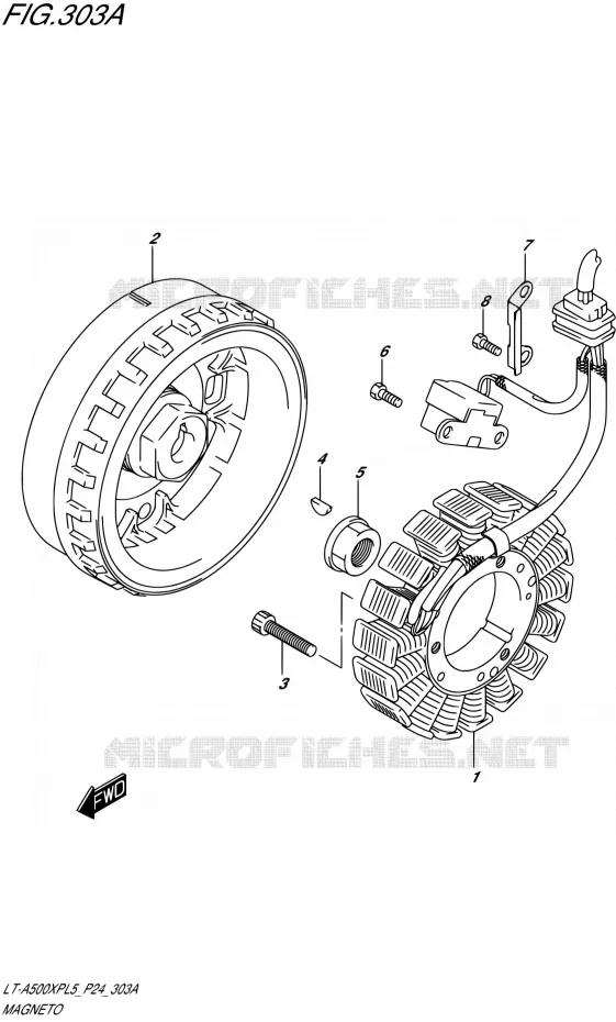 ONTSTEKING Suzuki QUAD 500 KINGQUAD 2015  LT-A500XP L5 (P24)
