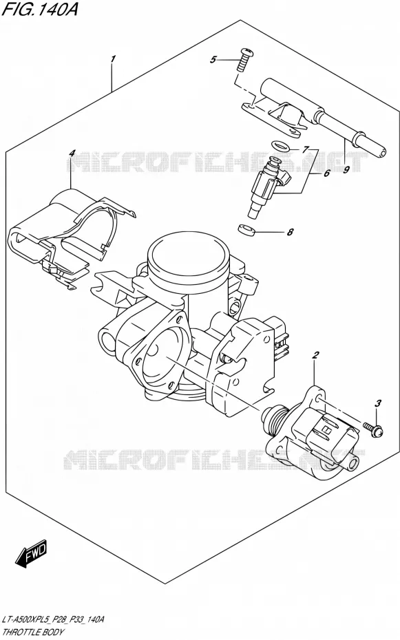 GASKLEPHUIS Suzuki QUAD 500 KINGQUAD 2015  LT-A500XP L5/LT-A500XPZ L5 (P03,P28,P33)