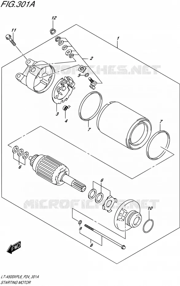 STARTMOTOR Suzuki QUAD 500 KINGQUAD 2016  LT-A500XP L6 (P24)