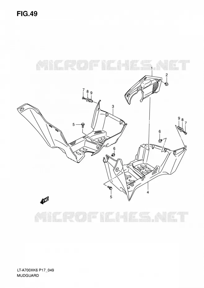 SPATBORD Suzuki QUAD 700 KINGQUAD 2007  LT-A700X K7 (P17,P24)