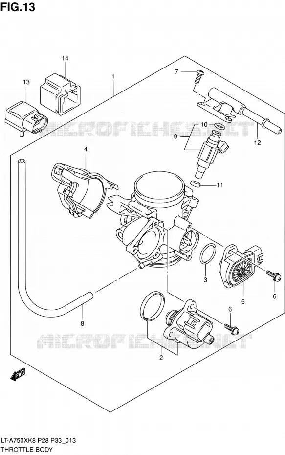 GASKLEPHUIS Suzuki QUAD 750 KINGQUAD 2010  LT-A750X L0/LT-A750XZ L0 (P03,P28,P33)
