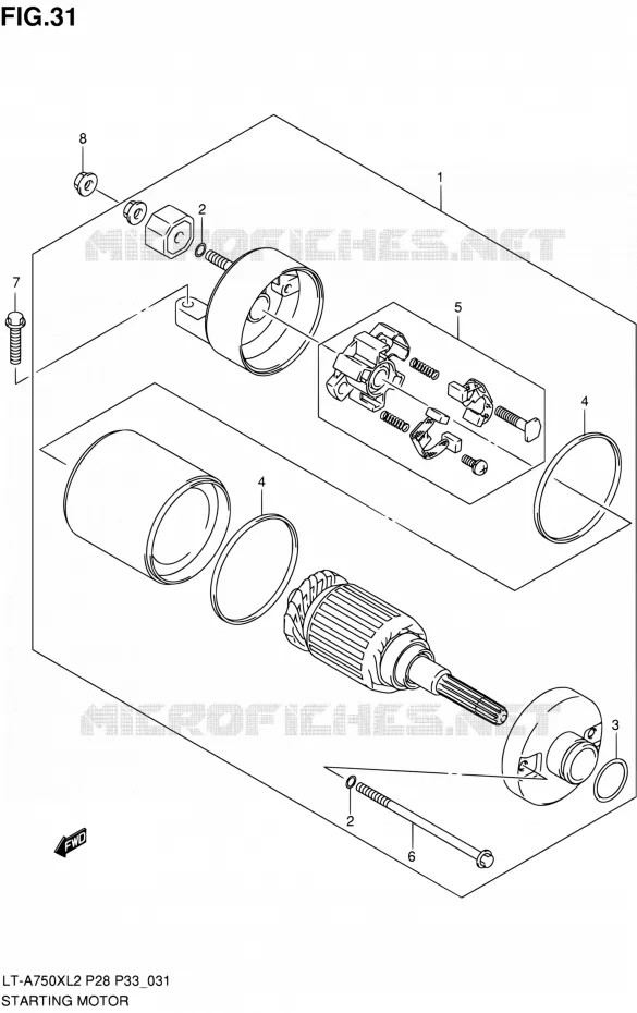 STARTMOTOR Suzuki QUAD 750 KINGQUAD 2012  LT-A750X L2/LT-A750XZ L2 (P03,P28,P33)