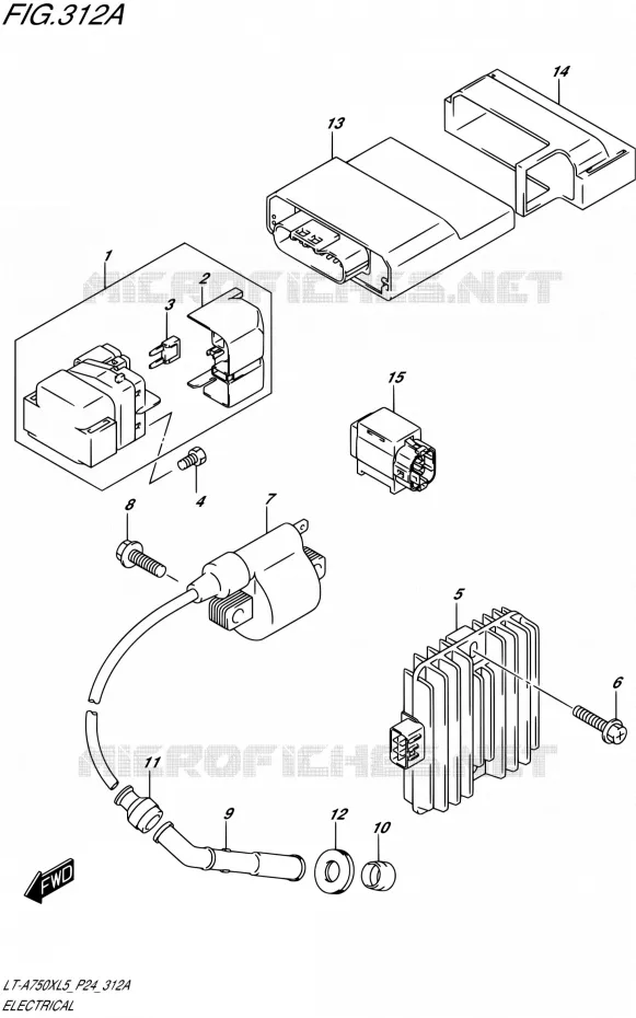 ELEKTRISCH Suzuki QUAD 750 KINGQUAD 2015  LT-A750X L5 (P24)