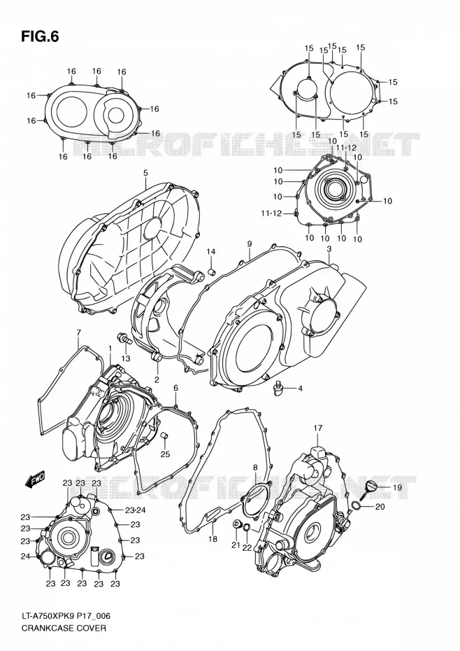CASING Suzuki QUAD 750 KINGQUAD 2010  LT-A750XP L0 (P17,P24)