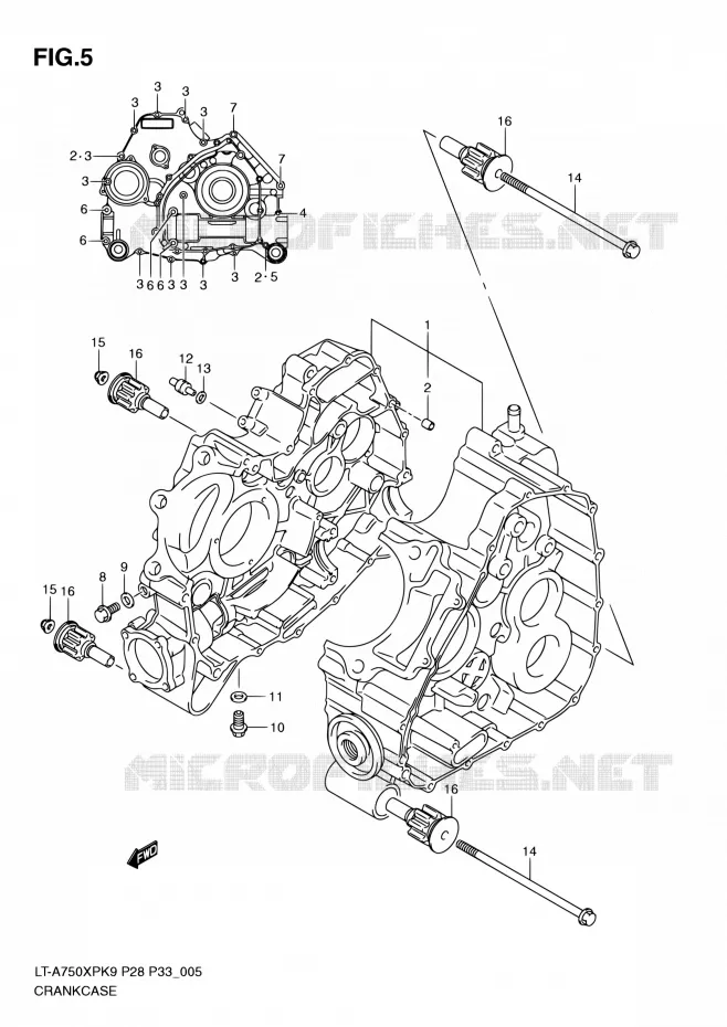 CASING Suzuki QUAD 750 KINGQUAD 2010  LT-A750XP L0/LT-A750XPZ L0 (P28,P33)