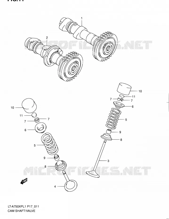 NOKKENAS - VALVES Suzuki QUAD 750 KINGQUAD 2011  LT-A750XP L1 (P17,P24)
