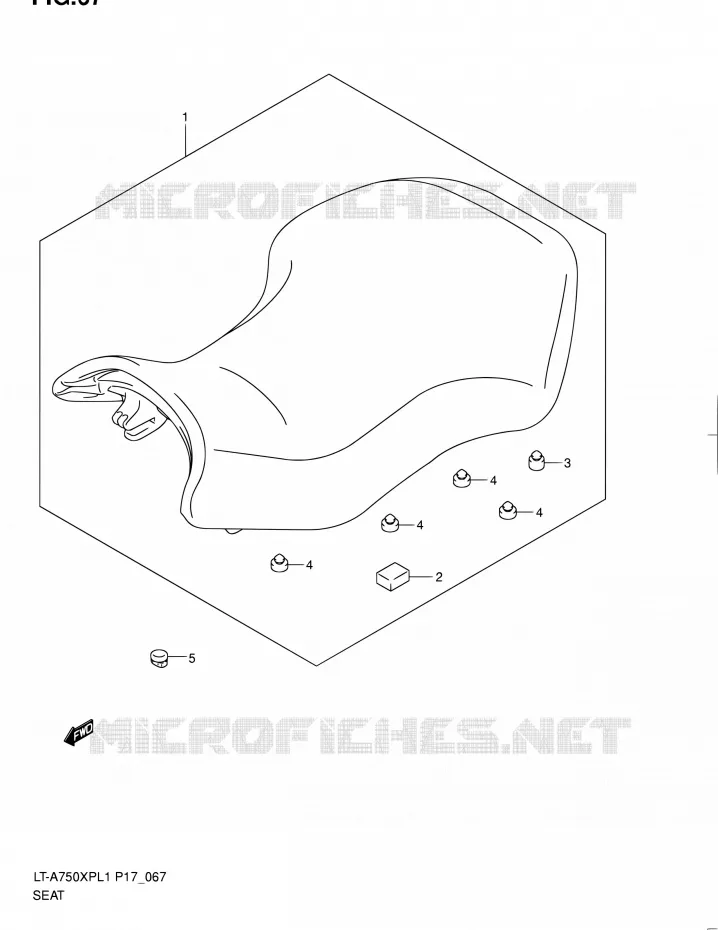 SEAT (LT-A750XPL1 P24) Suzuki QUAD 750 KINGQUAD 2011  LT-A750XP L1 (P17,P24)