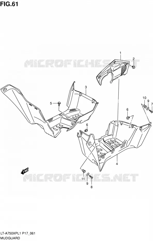 SPATBORD Suzuki QUAD 750 KINGQUAD 2011  LT-A750XP L1 (P17,P24)