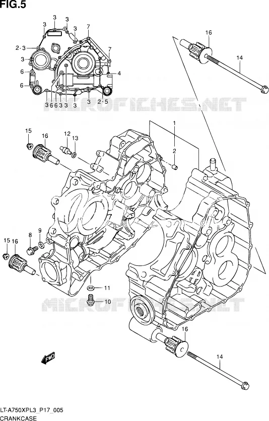 CASING Suzuki QUAD 750 KINGQUAD 2013  LT-A750XP L3/LT-A750XPZ L3 (P17,P24)