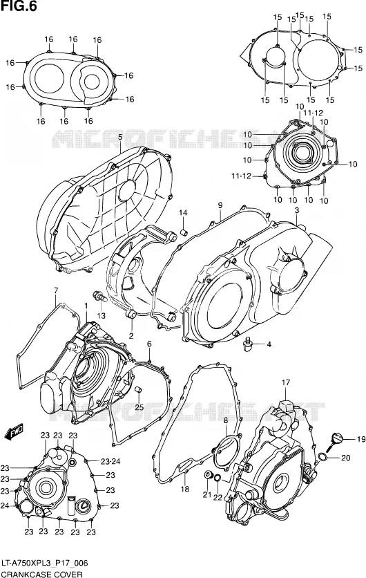 CASING Suzuki QUAD 750 KINGQUAD 2013  LT-A750XP L3/LT-A750XPZ L3 (P17,P24)
