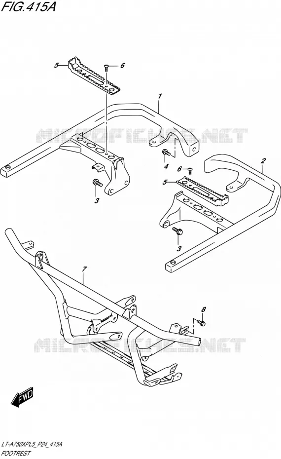 FOOTREST Suzuki QUAD 750 KINGQUAD 2015  LT-A750XP L5 (P24)