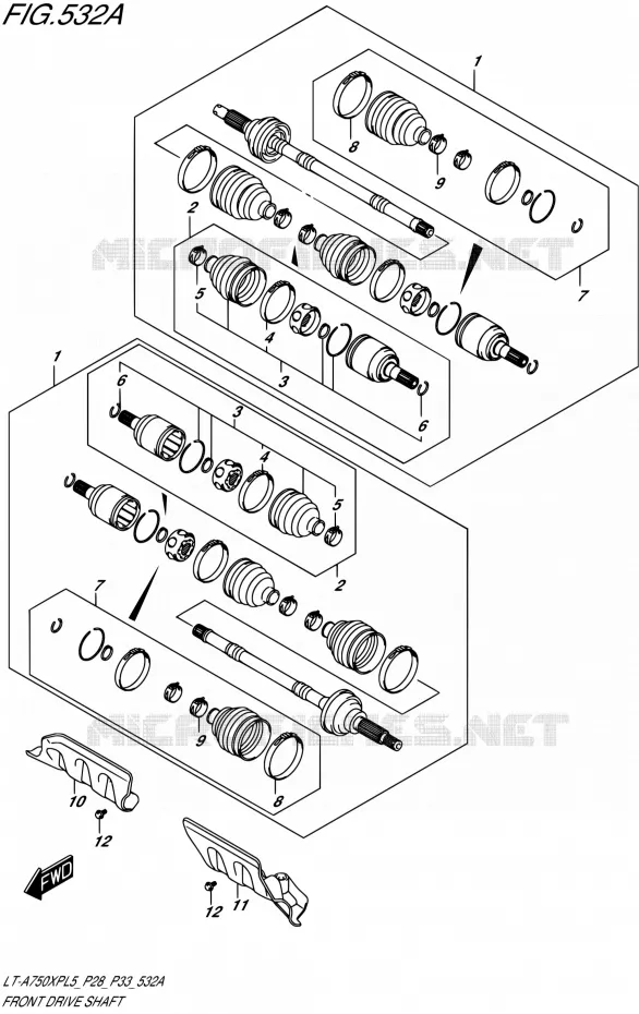 VOORAS Suzuki QUAD 750 KINGQUAD 2015  LT-A750XP L5/LT-A750XPZ L5 (P03,P28,P33)
