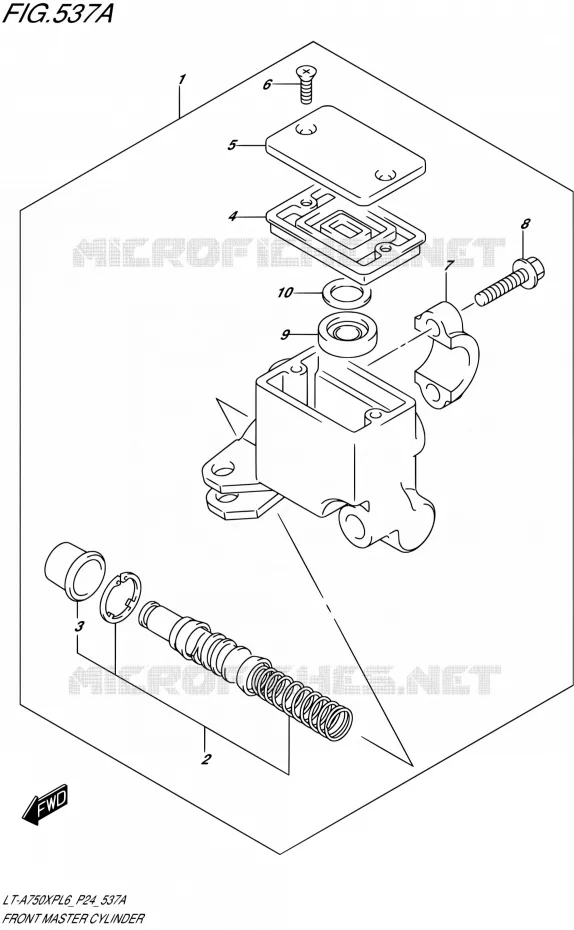 FRONT HOOFDREMCILINDER Suzuki QUAD 750 KINGQUAD 2016  LT-A750XP L6 (P24)