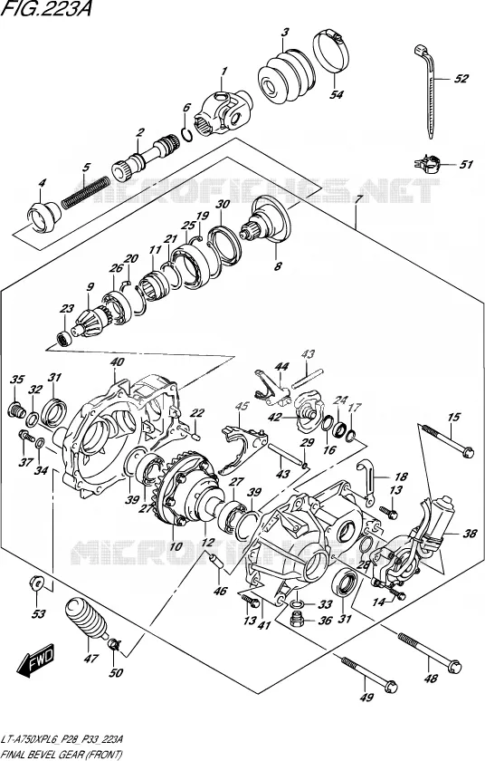 AANDRIJFAS (AVANT) Suzuki QUAD 750 KINGQUAD 2016  LT-A750XP L6/LT-A750XPZ L6 (P28,P33)