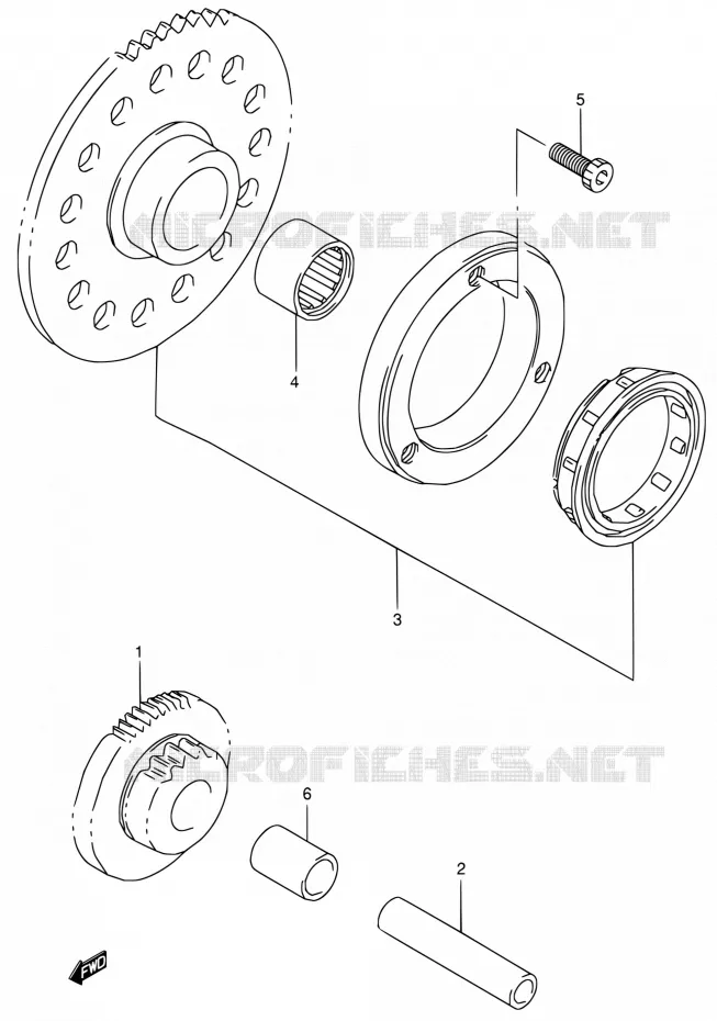 STARTMOTOR CLUTCH Suzuki QUAD 160 OZARK 2003  LT-F160 K3 (P19,P24,P51)
