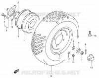 VOORWIEL (MODELE X/Y/K1) voor Suzuki KINGQUAD 300 2000