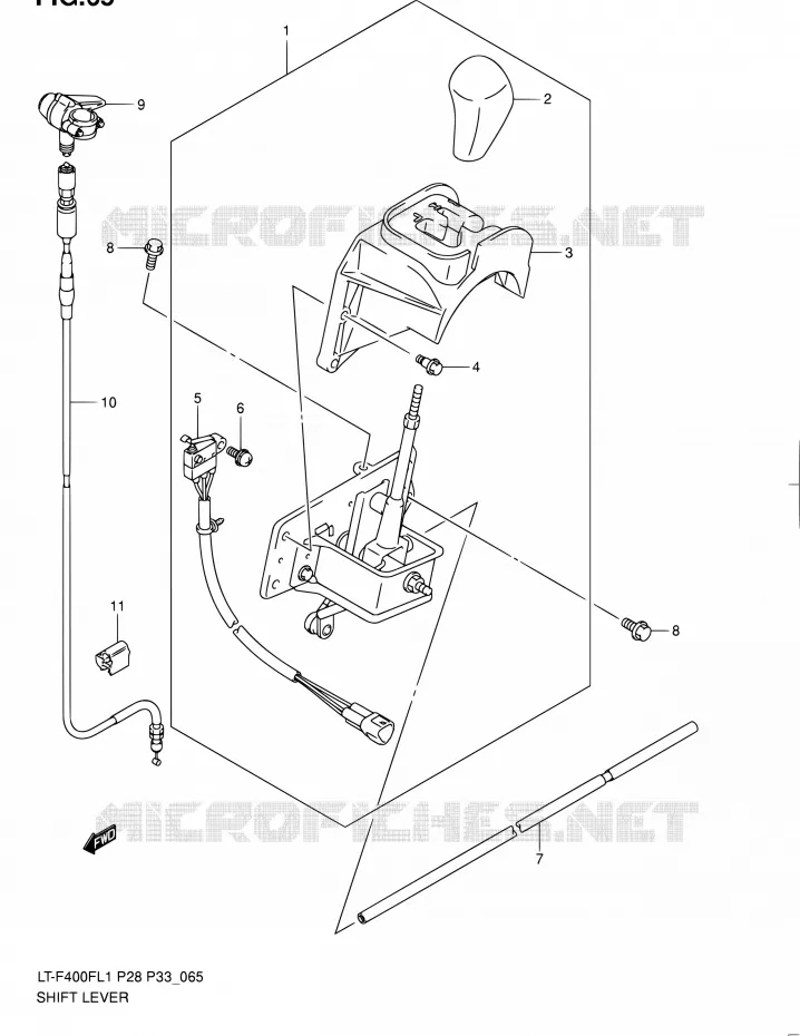 VERSNELLINGSPOOK Suzuki QUAD 400 KINGQUAD 2011  LT-F400F L1/LT-F400FZ L1 (P03,P28,P33)