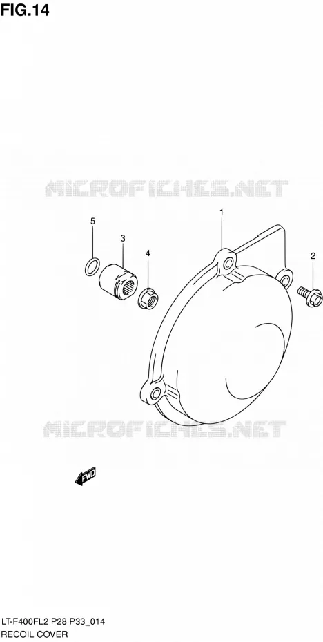 ALTERNATOR COVER Suzuki QUAD 400 KINGQUAD 2012  LT-F400F L2/LT-F400FZ L2 (P03,P28,P33)