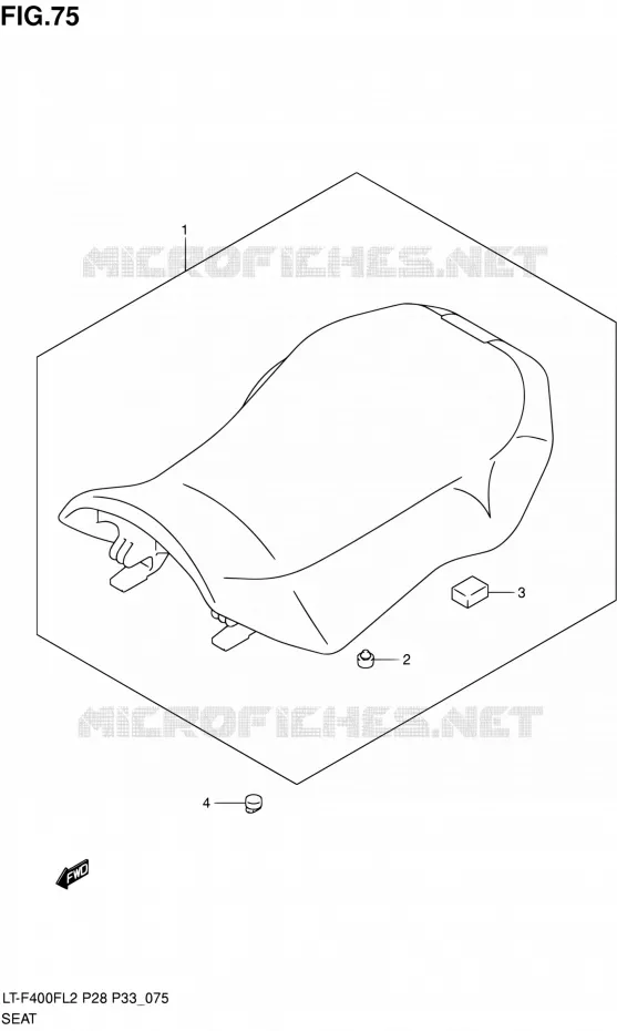 SEAT Suzuki QUAD 400 KINGQUAD 2012  LT-F400F L2/LT-F400FZ L2 (P03,P28,P33)
