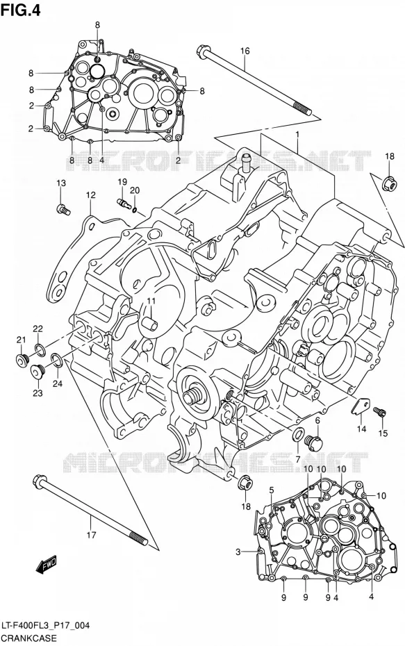 CASING Suzuki QUAD 400 KINGQUAD 2013  LT-F400F L3/LT-F400FZ L3 (P17,P24)