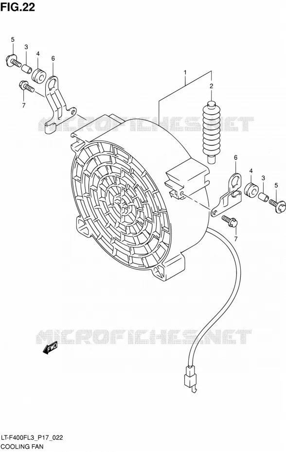 KOELVENTILATOR Suzuki QUAD 400 KINGQUAD 2013  LT-F400F L3/LT-F400FZ L3 (P17,P24)