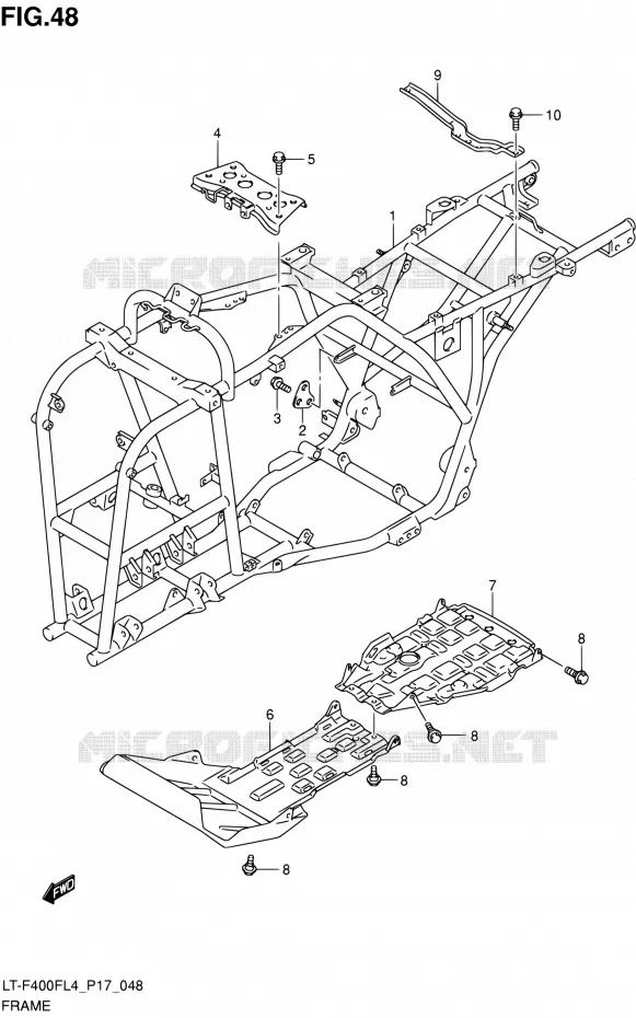 FRAME Suzuki QUAD 400 KINGQUAD 2014  LT-F400F L4/LT-F400FZ L4 (P17)
