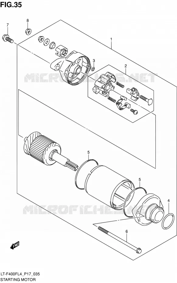 STARTMOTOR Suzuki QUAD 400 KINGQUAD 2014  LT-F400F L4/LT-F400FZ L4 (P17)