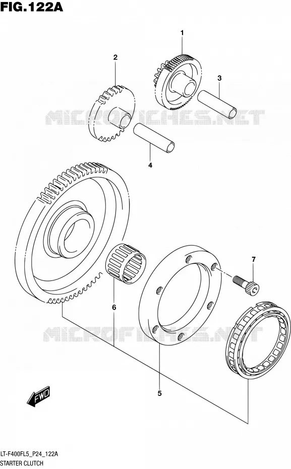 STARTMOTOR CLUTCH Suzuki QUAD 400 KINGQUAD 2015  LT-F400F L5 (P24)