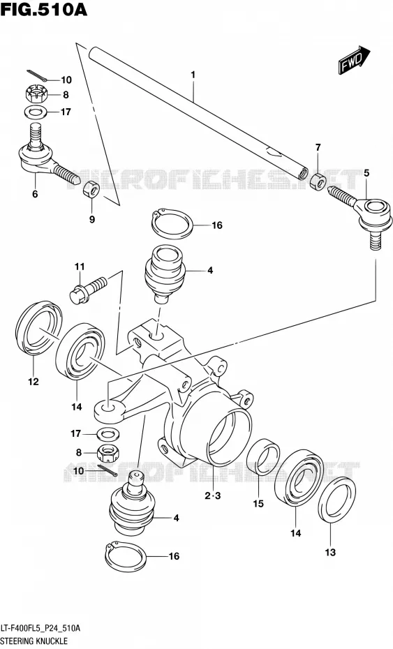 STUURINRICHTINGS - HUB Suzuki QUAD 400 KINGQUAD 2015  LT-F400F L5 (P24)