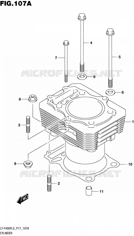 CILINDER Suzuki QUAD 400 KINGQUAD 2015  LT-F400F L5/LT-F400FZ L5 (P17)