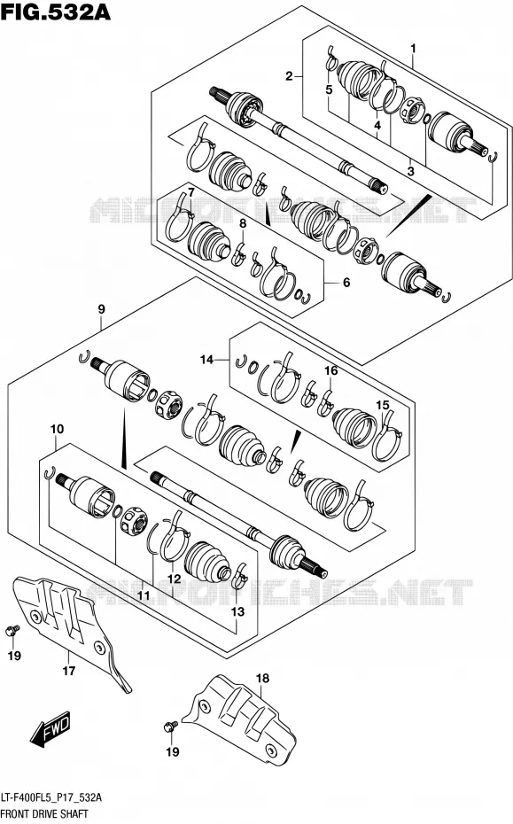 VOORAS Suzuki QUAD 400 KINGQUAD 2015  LT-F400F L5/LT-F400FZ L5 (P17)