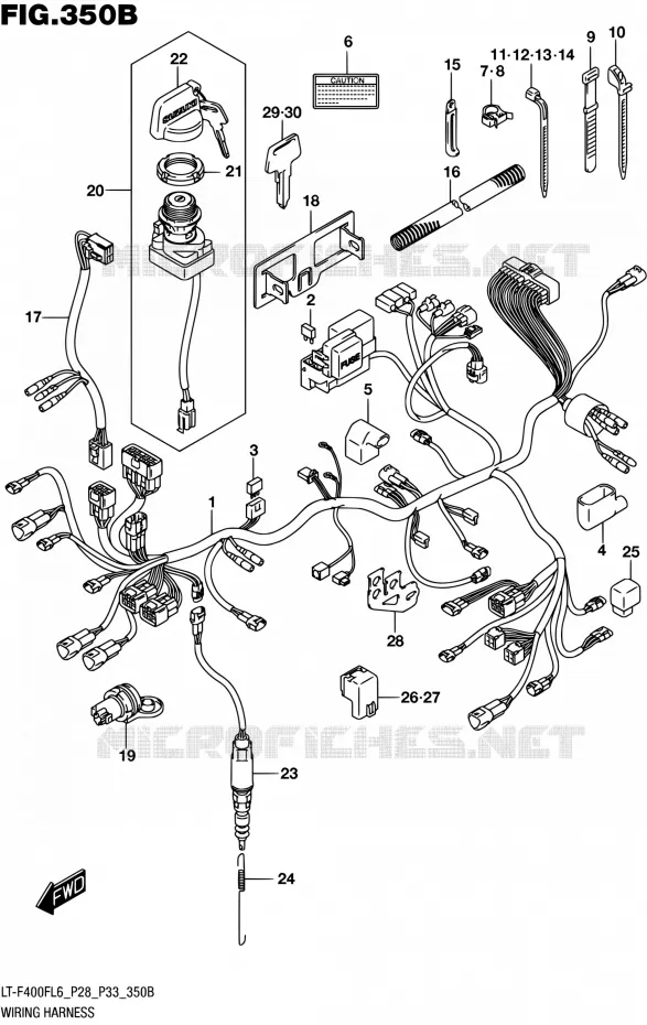 BEDRADING (LT-F400FL6 P33) Suzuki QUAD 400 KINGQUAD 2016  LT-F400F L6 (P03,P28,P33)