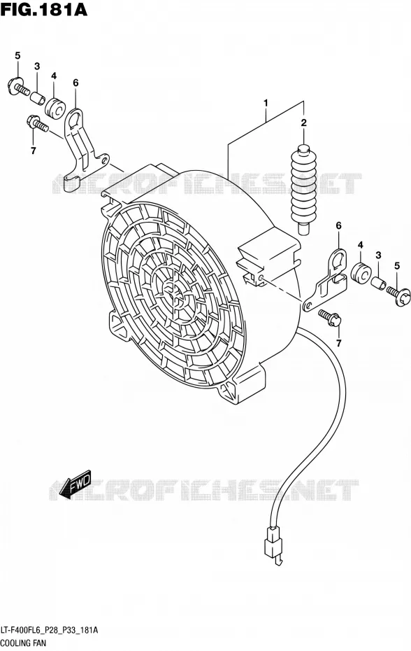 KOELVENTILATOR Suzuki QUAD 400 KINGQUAD 2016  LT-F400F L6 (P03,P28,P33)