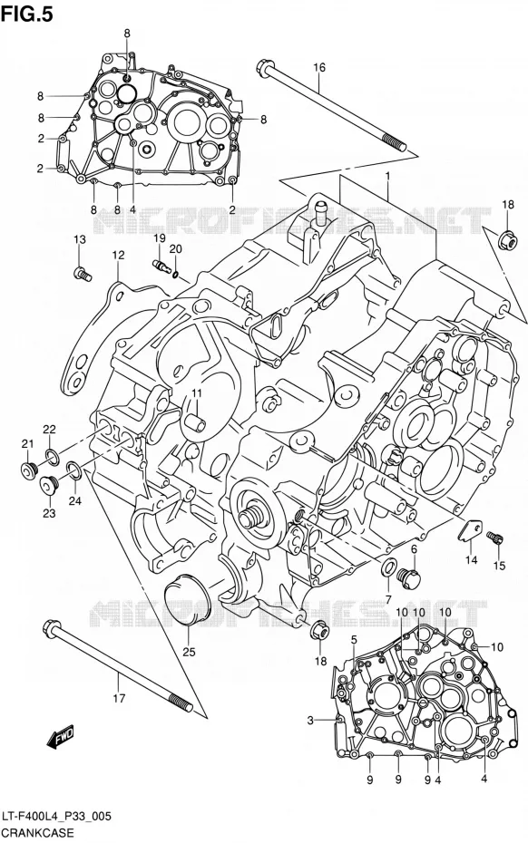 CASING Suzuki QUAD 400 KINGQUAD 2014  LT-F400 L4/LT-F400Z L4 (P03,P28,P33)