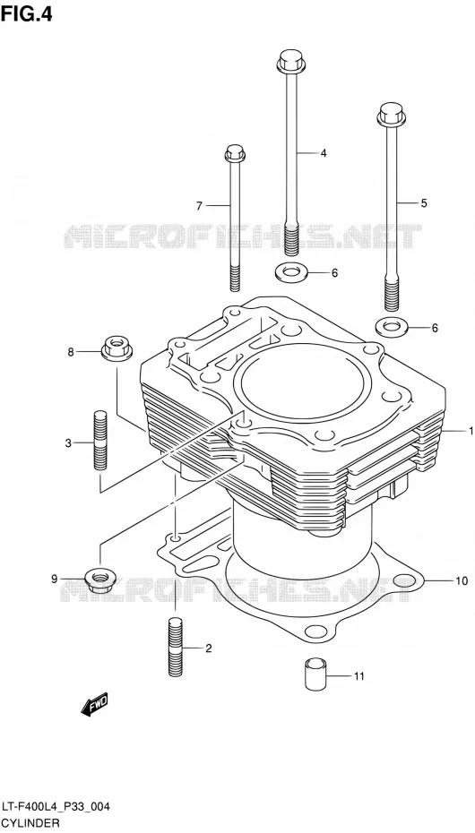 CILINDER Suzuki QUAD 400 KINGQUAD 2014  LT-F400 L4/LT-F400Z L4 (P03,P28,P33)