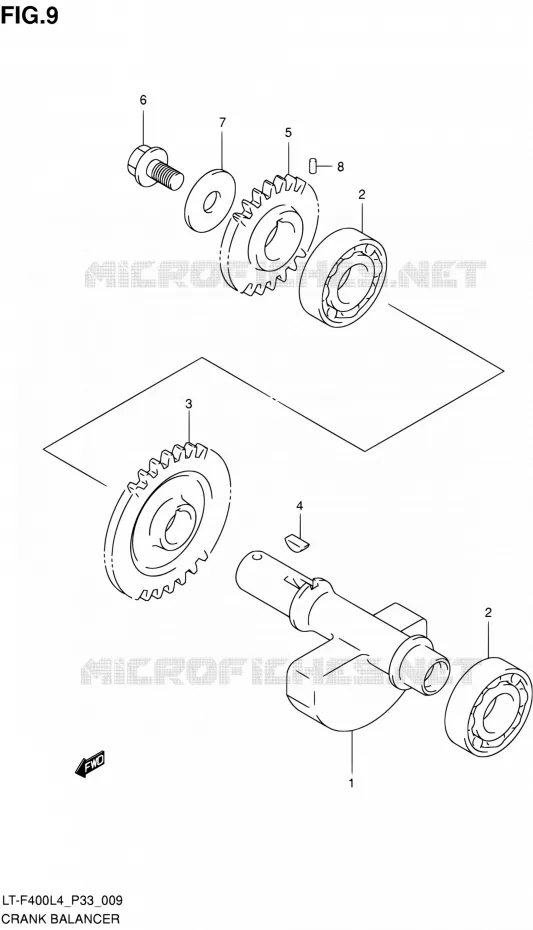 CRANK BALANCER Suzuki QUAD 400 KINGQUAD 2014  LT-F400 L4/LT-F400Z L4 (P03,P28,P33)
