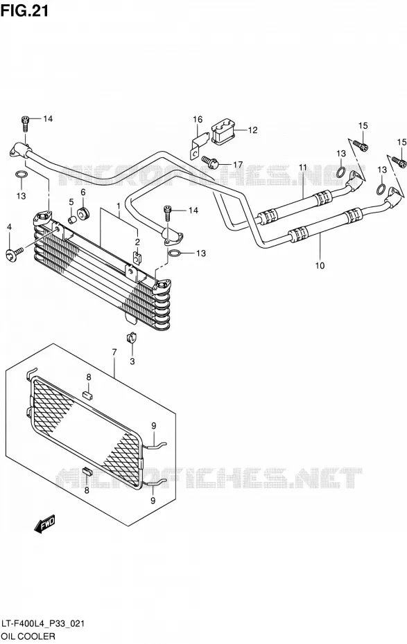 OLIE KOELER (LT-F400ZL4 P33) Suzuki QUAD 400 KINGQUAD 2014  LT-F400 L4/LT-F400Z L4 (P03,P28,P33)
