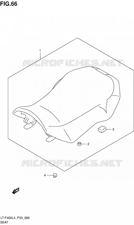 SEAT (LT-F400ZL4 P33) Suzuki QUAD 400 KINGQUAD 2014  LT-F400 L4/LT-F400Z L4 (P03,P28,P33)