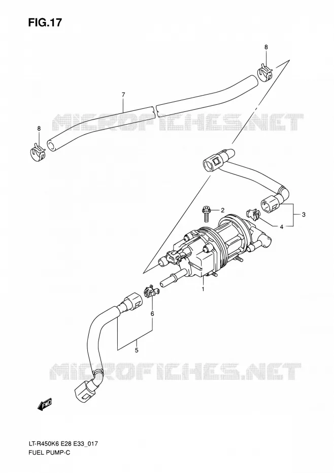 BENZINE POMP Suzuki QUAD 450 QUADRACER 2010  LT-R450 L0/LT-R450Z L0 (E28,E33)