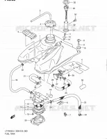 BENZINETANK (LT R450L1 E33) voor Suzuki QUADRACER 450 2011