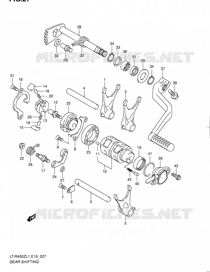 SCHAKELEN ASSY (LT-R450ZL1 E19) Suzuki QUAD 450 QUADRACER 2011  LT-R450 L1/LT-R450Z L1 (E19)