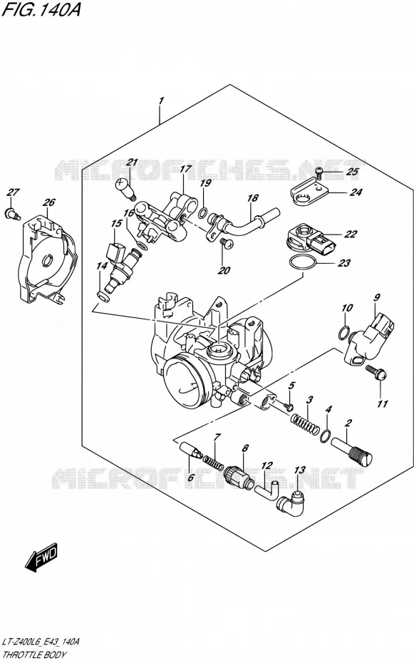 GASKLEPHUIS Suzuki QUAD 400 QUADSPORT 2016  LT-Z400 L6 (E43)