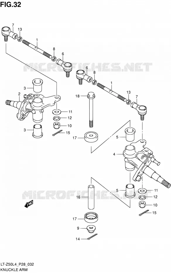 STUURINRICHTING - HUB Suzuki QUAD 50 QUADSPORT 2014  LT-Z50 L4 (P03,P28,P33)