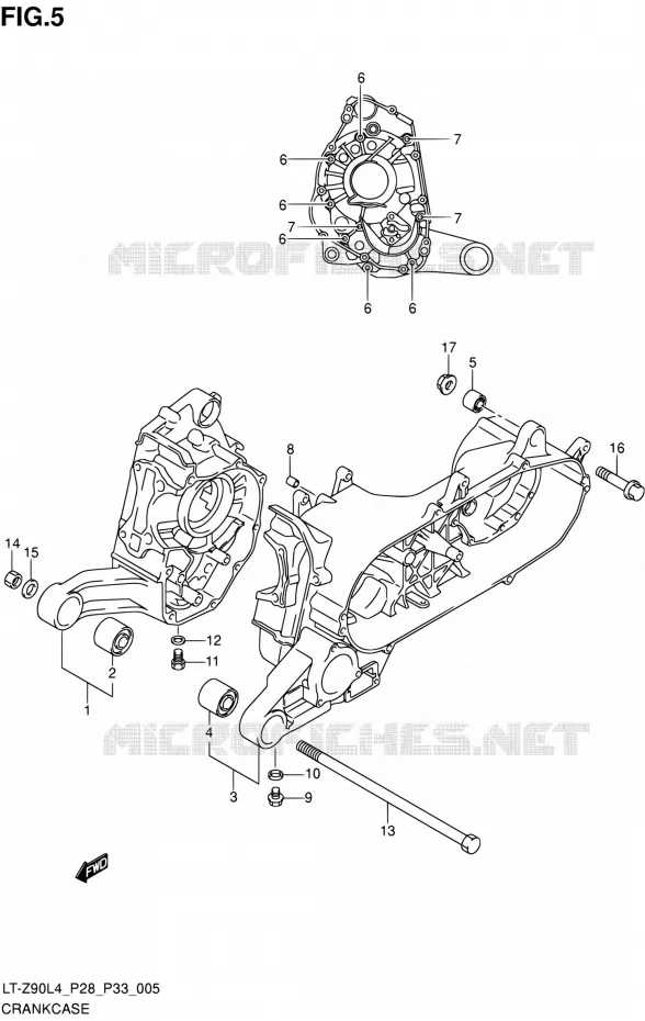 CASING Suzuki QUAD 90 QUADSPORT 2014  LT-Z90 L4 (P03,P28,P33)